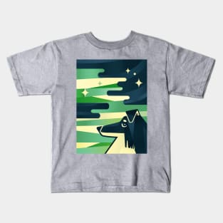 Dog and stars Kids T-Shirt